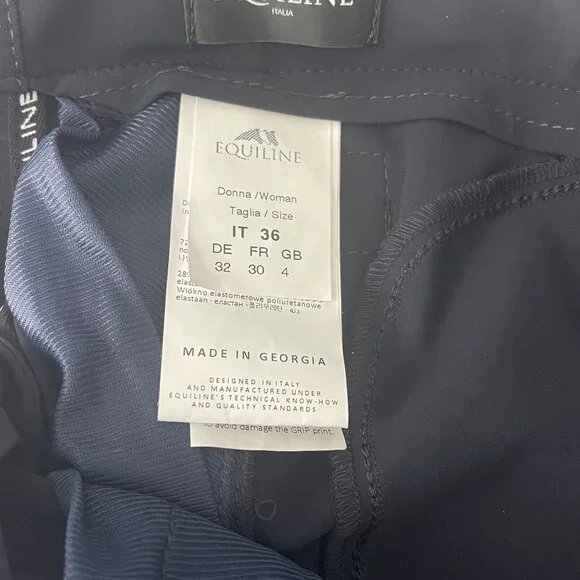 Equiline Women's B-Move Knee Patch Breeches - Navy - US 20 IT 36 - Picture 8 of 8